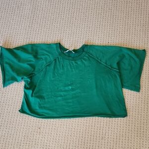 Altar'd State Vibrant Green  Boxy Cropped Tee